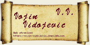 Vojin Vidojević vizit kartica